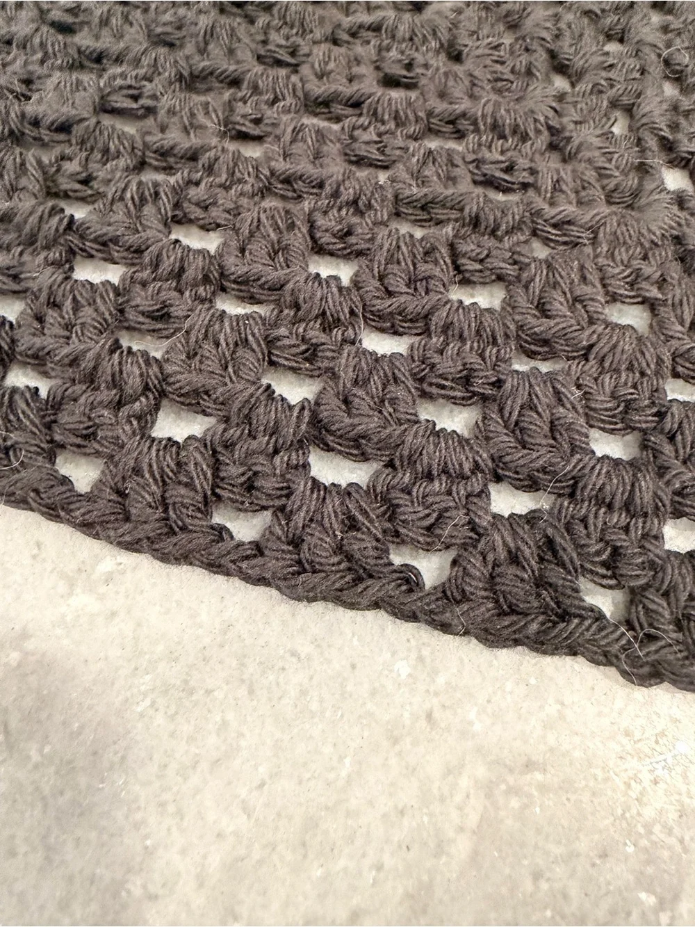 Handmade Crochet Bandana Head Scarf Cotton Boho Triangle Wrap Fest Cottagecore